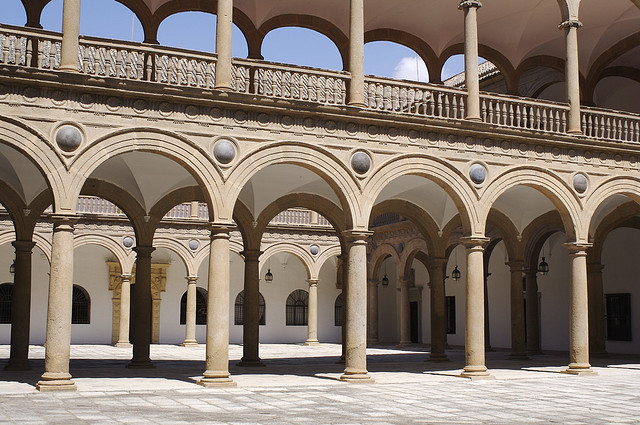 Arcaded courtyard of the Hospital de Tavera in Toledo