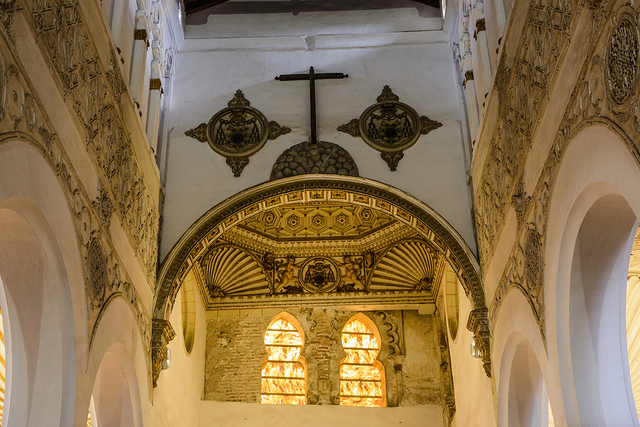 Interior of Santa María la Blanca in Toledo